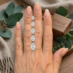 Luise Oval Solitaire Tulip Hidden Halo Moissanite Ring