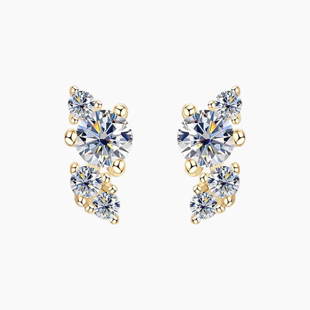 Lightning Moissanite Stud Earrings