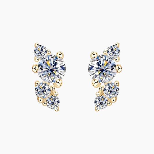 Lightning Moissanite Stud Earrings