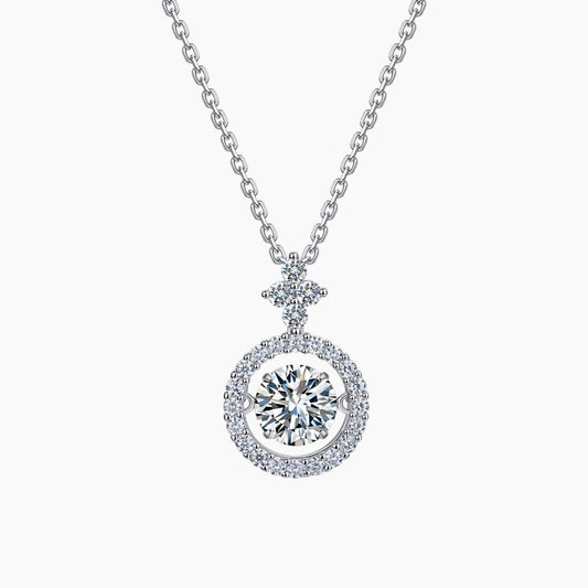 Star Orbit Dancing Moissanite Necklace