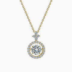 Star Orbit Dancing Moissanite Necklace