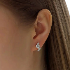 Lightning Moissanite Stud Earrings