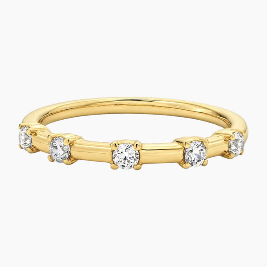 Virelle Sculpted Five-Stone Moissanite Band