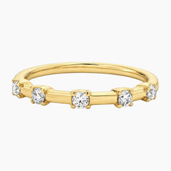 Virelle Sculpted Five-Stone Moissanite Band