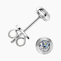 UFO Shape Moissanite Stud Earrings