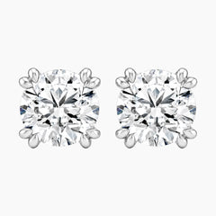 Éverelle Round Double-Claw Moissanite Stud Earrings