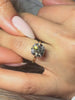 Solitaire Round Halo Moissanite Engagement Ring