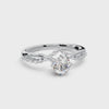 V-Shaped Moissanite Engagement Ring