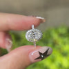 Eternal Glow Oval Moissanite Ring in 18K Yellow Gold Vermeil