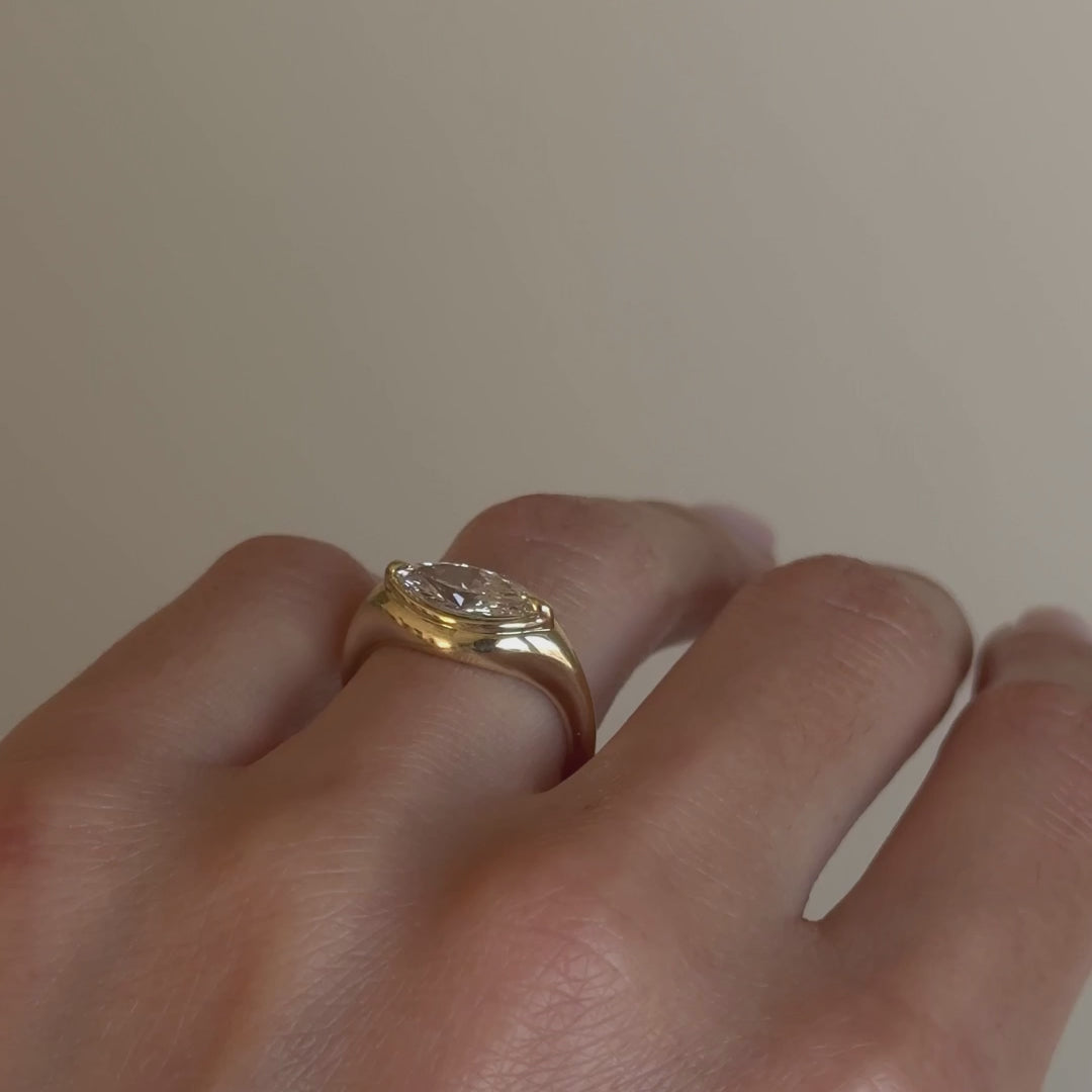 Lumière Éternel 1 Carat East-West Marquise Solitaire Ring