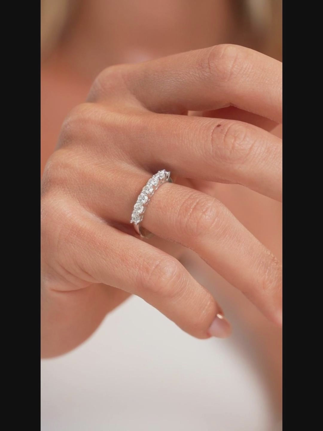 7 Stones Moissanite Ring