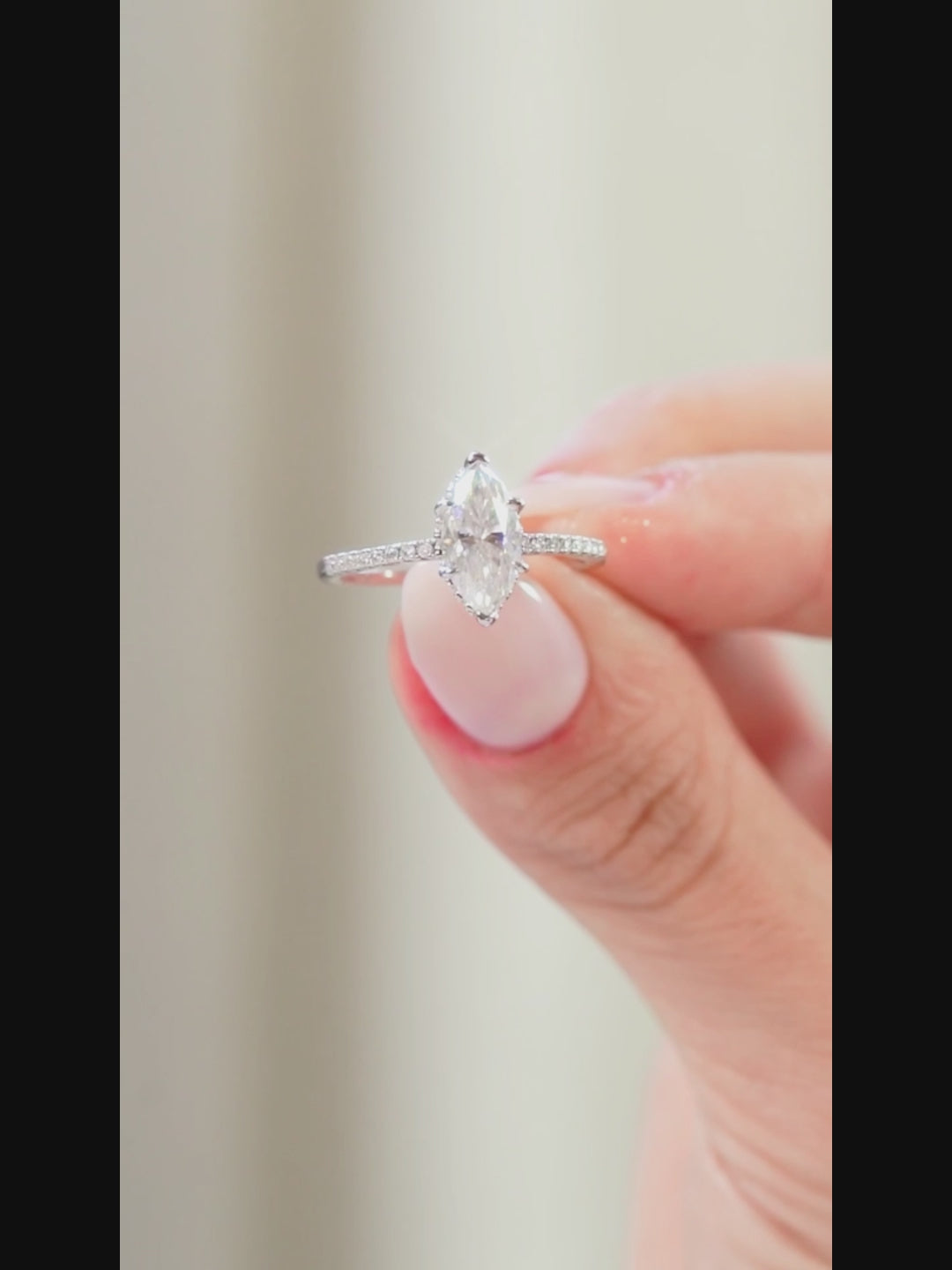 Viviana Three-Quarter Coverage Moissanite Ring