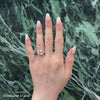 Elarienne Sculpted Vine Emerald Moissanite Ring