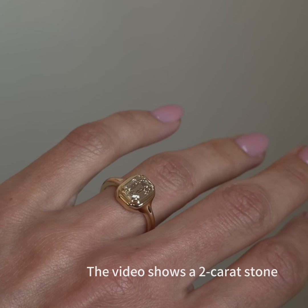 Lumière Éternel 3 Carat Emerald Cut Moissanite Solitaire Ring