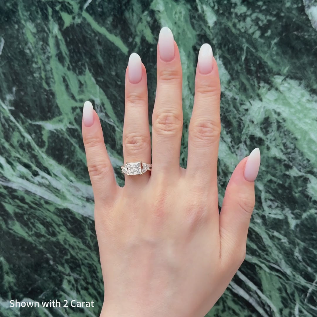 Elarienne Sculpted Vine Princess Moissanite Ring