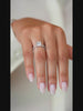 Brilliant Moissanite Solitaire Engagement Ring with Pavé Band