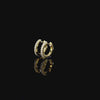 Single-row Moissanite Hoop Earrings
