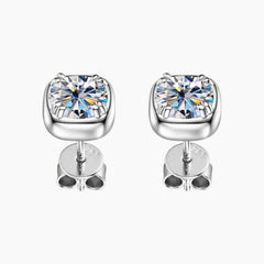 Luxurious Square Moissanite Stud Earrings