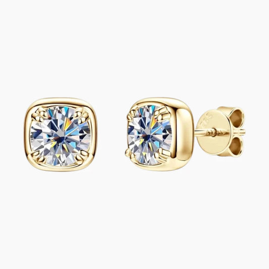 Luxurious Square Moissanite Stud Earrings