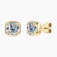 Luxurious Square Moissanite Stud Earrings