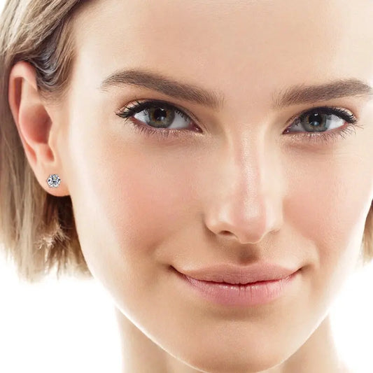 Six Prong Moissanite Earrings