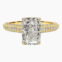 Designer Radiant Cut Moissanite Ring