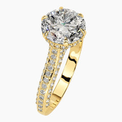 Designer Round Cut Moissanite Ring