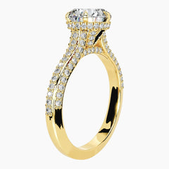 Designer Round Cut Moissanite Ring