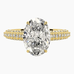 Designer Oval Moissanite Ring