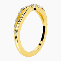 Ausha Round Moissanite Ring