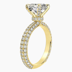 Designer Cushion Cut Moissanite Ring