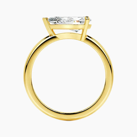 Classic Pear Cut Moissanite Ring