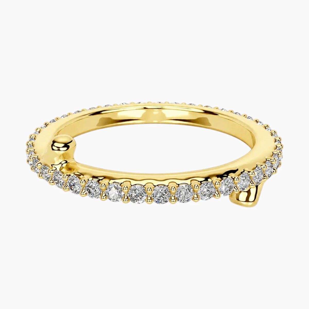 Sparkling Moissanite Row Ring - Chic Minimalist Stackable Band
