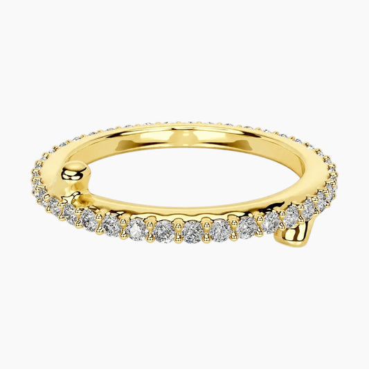 Sparkling Moissanite Row Ring - Chic Minimalist Stackable Band
