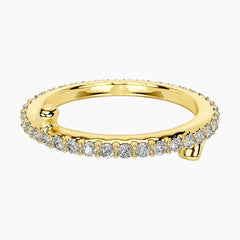 Sparkling Moissanite Row Ring - Chic Minimalist Stackable Band