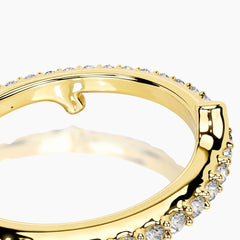 Sparkling Moissanite Row Ring - Chic Minimalist Stackable Band