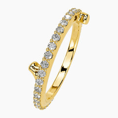 Sparkling Moissanite Row Ring - Chic Minimalist Stackable Band