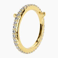 Sparkling Moissanite Row Ring - Chic Minimalist Stackable Band