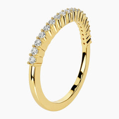 0.2ct Moissanite Curved Wedding Band