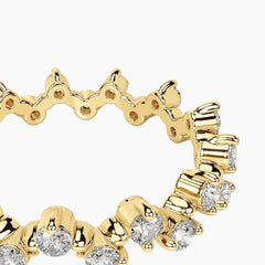 Starlight Symphony 18K Gold Plated Moissanite Wave Eternity Ring