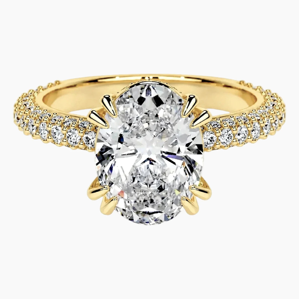 Luxurious Oval Cut Moissanite Ring