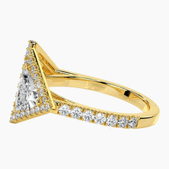 Triangle Design Moissanite Open Ring
