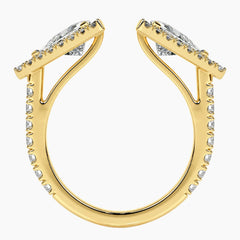 Triangle Design Moissanite Open Ring