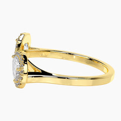 Asymmetrical Design Moissanite Open Ring