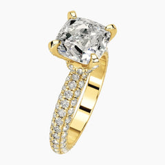 Designer Cushion Cut Moissanite Ring