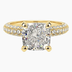 Designer Cushion Cut Moissanite Ring